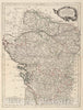 Historic Map : Anjou , France 15. Carte du Gouvernement D'Anjou et Saumurois, de la Touraine, de Poitou, 1777 Atlas , Vintage Wall Art