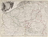 Historic Map : Belgium, 39. Partie Meridionale des Pays Bas, 1784 Atlas , Vintage Wall Art