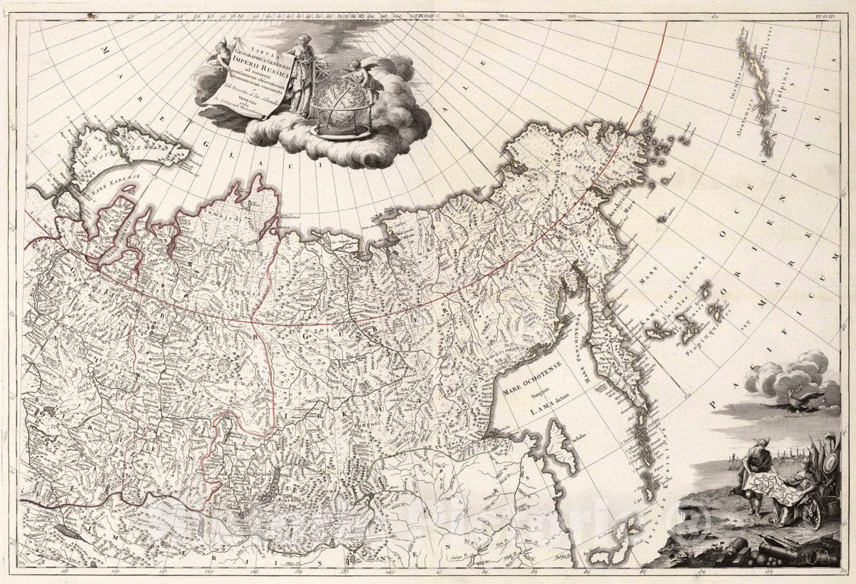 Historic Map : Russia, Composite Map: Tabula Geographica Generalis Imperii Russica, 1782 Atlas , Vintage Wall Art