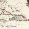 Historic Map : 50. Les Grandes et Petites Isles Antilles et Isles Lucayes, 1779 Atlas - Vintage Wall Art