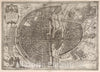 Historic Map : Paris , France, Vol I (7) Lutetia, vulgari nomine Paris, 1575 Atlas , Vintage Wall Art