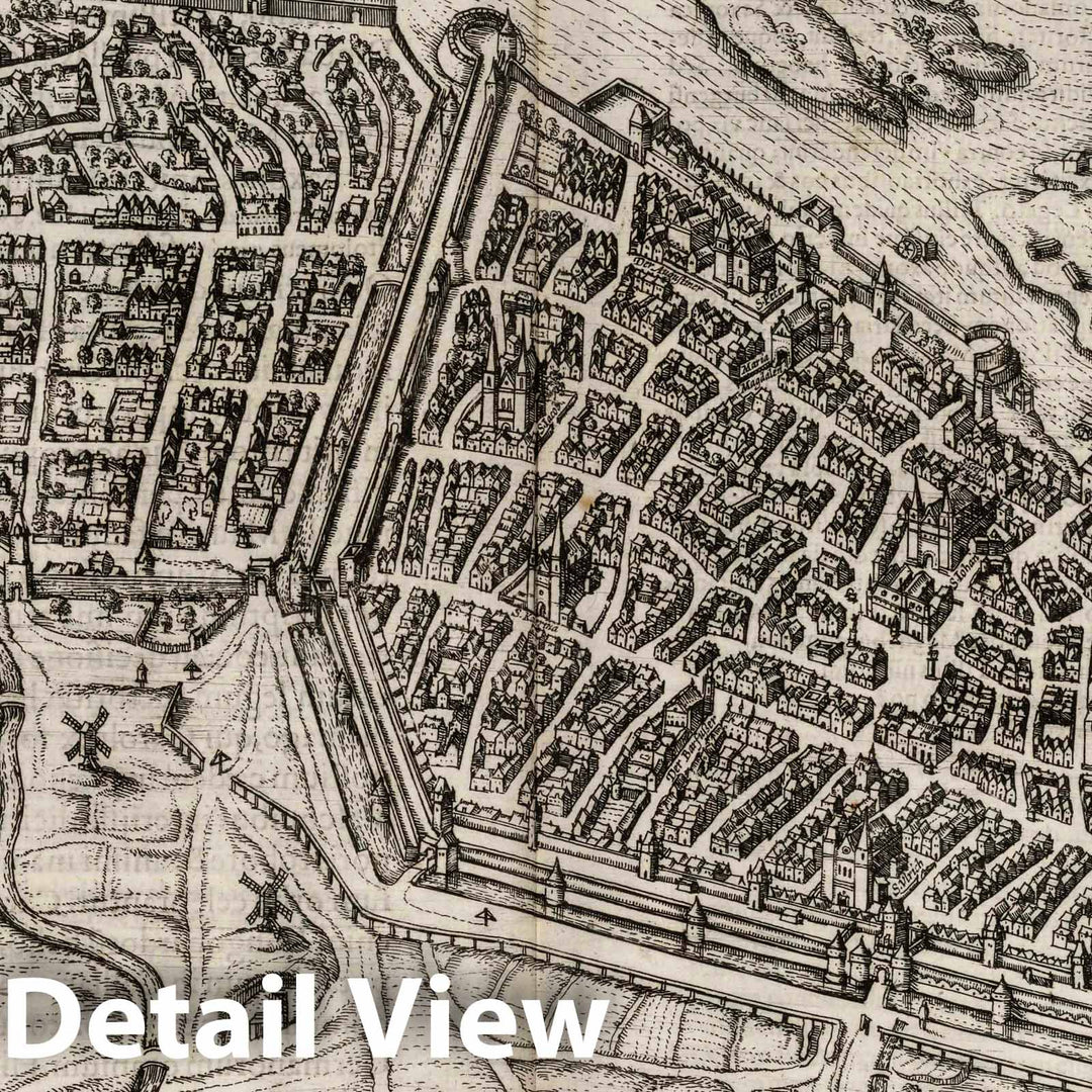 Historic Wall Map : Magdeburg , Germany, Vol I (30) Magdeburgum, 1612 Atlas , Vintage Wall Art