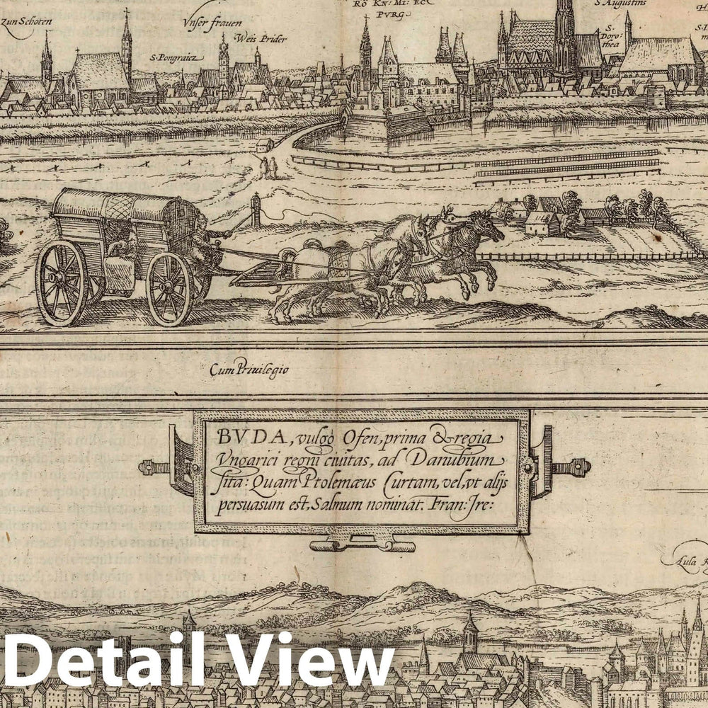Historic Map : Vienna (Austria), Vol I (41) Vienna. Buda (Budapest), 1600 Atlas , Vintage Wall Art