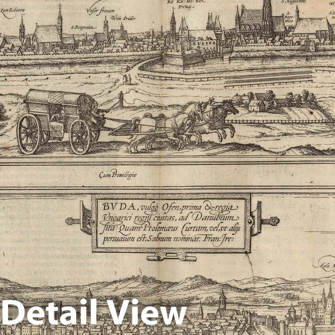 Historic Map : Vienna (Austria), Vol I (41) Vienna. Buda (Budapest), 1600 Atlas , Vintage Wall Art