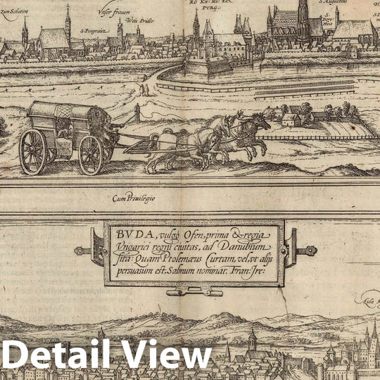 Historic Map : Vienna (Austria), Vol I (41) Vienna. Buda (Budapest), 1600 Atlas , Vintage Wall Art