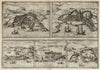 Historic Map : Tangier (Morocco), Vol I (56) Tingis (Tangier). Tzaffin (Safi). Septa (Ceuta). Arzilla (Asilah). Sala (Sale), 1575 Atlas , Vintage Wall Art