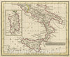Historic Map : Southern Italy, 1830 Atlas - Vintage Wall Art