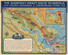 Historic Map : The Shortest Direct Route to Norfolk and Virginia Seashore, 1935 Vintage Wall Art