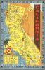 Historic Map : 1948 Pictorial Map - California. A Hysterical map of California - Vintage Wall Art
