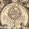 Historic Map : A La Sphere Royale. Nicolas de Fer, Geographe, 1705 Catalog - Vintage Wall Art