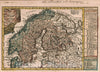 Historic Map : Sweden, Scandinavia Vol 2: 136- Das Koenigreich Schweden und Norwegen, 1740 Atlas , Vintage Wall Art