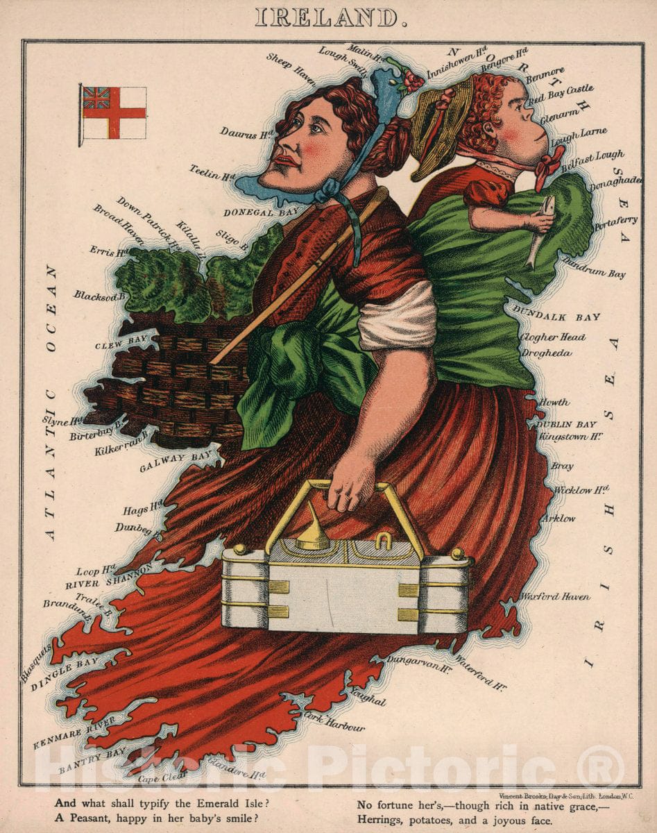 Historic Map : 4. Ireland, 1868 - Vintage Wall Art