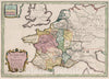Historic Map : France, Description de la France, 1705 Atlas , Vintage Wall Art