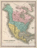 Historic Map : North America. Young & Delleker Sc. Published by A. Finley, Philada. A New General Atlas Comprising a Complete Set of Maps, 1827 Atlas - Vintage Wall Art