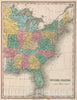 Historic Map : United States. Young & Delleker Sc. Published by A. Finley, Philada. A New General Atlas Comprising a Complete Set of Maps, 1827 Atlas - Vintage Wall Art