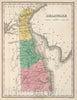 Historic Map : Delaware. Young & Delleker Sc. Published by A. Finley, Philada, 1827 Atlas - Vintage Wall Art