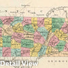 Historic Map : Tennessee. Young & Delleker Sc. Published by A. Finley, Philada, 1827 Atlas - Vintage Wall Art