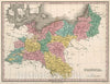 Historic Wall Map : Prussia. Young & Delleker Sc. Published by A. Finley, Philada, 1827 Atlas - Vintage Wall Art