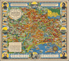 Historic Map : Pictorial map of The City and surroundings of Melbourne, 1934 Pictorial Map - Vintage Wall Art