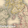 Historic Map : The British Isles. (with) Inset map of The Shetland Islands, 1851 Atlas - Vintage Wall Art