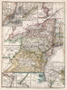 Historic Map : United States, Mid-Atlantic Die Staaten von New York, Pennsylvania, Maryland, New Jersey, Delaware & Virginia , Vintage Wall Art