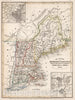 Historic Map : Die staaten Maine, New Hampshire, Massachusetts, Vermont, Connecticut & Rhode I, 1853 Atlas - Vintage Wall Art