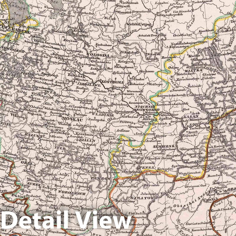 Historic Map : Russia, Russland, 1847 Atlas , Vintage Wall Art