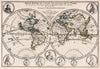 Historic Map : Map of The World or General Map of The Earth, 1700 Atlas - Vintage Wall Art