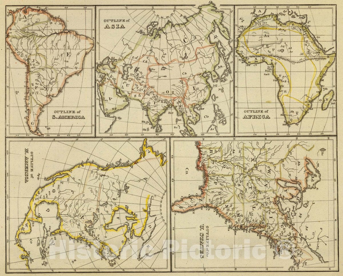Asian Countries Map Outline