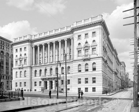 Baltimore Historic Black & White Photo, Court House, c1903 -