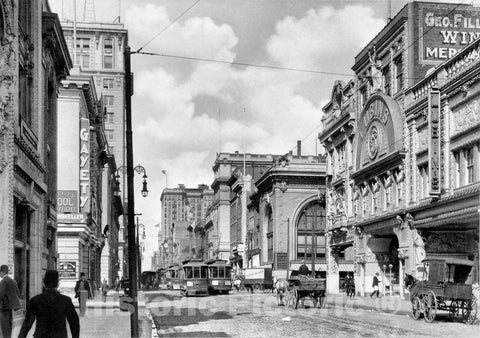 Baltimore Historic Black & White Photo, The Lubins Theater on E. Baltimore Street, c1910 -
