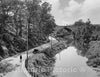 Baltimore Historic Black & White Photo, The Drive Along Gwynns Falls, c1915 -