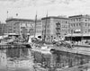 Baltimore Historic Black & White Photo, Along the Basin, c1904 -