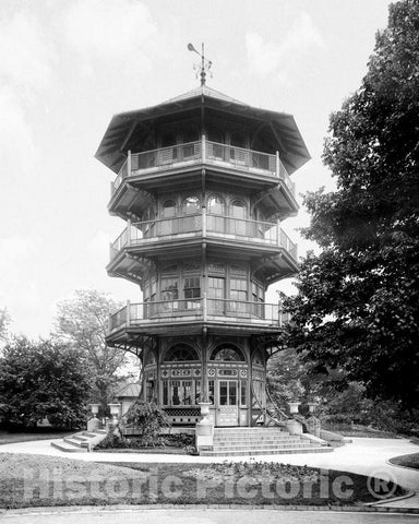 Historic Black & White Photo - Baltimore, Maryland - The Observatory in Patterson Park, c1903 -
