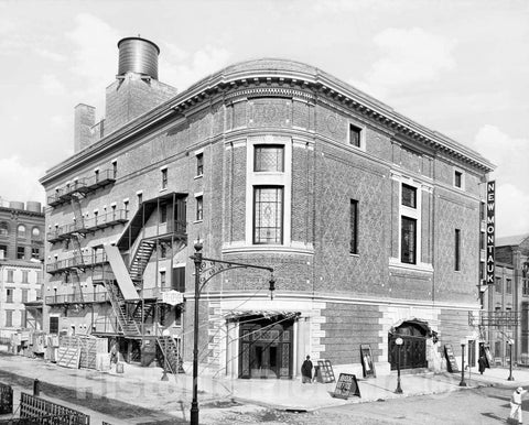 Historic Black & White Photo - Brooklyn, New York - The New Montauk Theatre, c1906 -