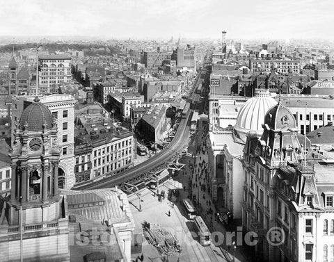 Historic Black & White Photo - Brooklyn, New York - View from the Temple Bar Building, c1900 -