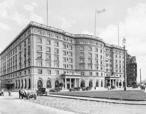 Historic Black & White Photo - Boston, Massachusetts - The Copley Plaza Hotel, c1915 -