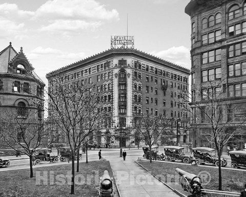 Historic Black & White Photo - Buffalo, New York - Lafayette Hotel, c1908 -