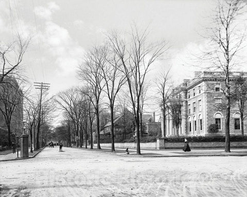 Historic Black & White Photo - Buffalo, New York - Outside the William Butler Mansion, c1905 -