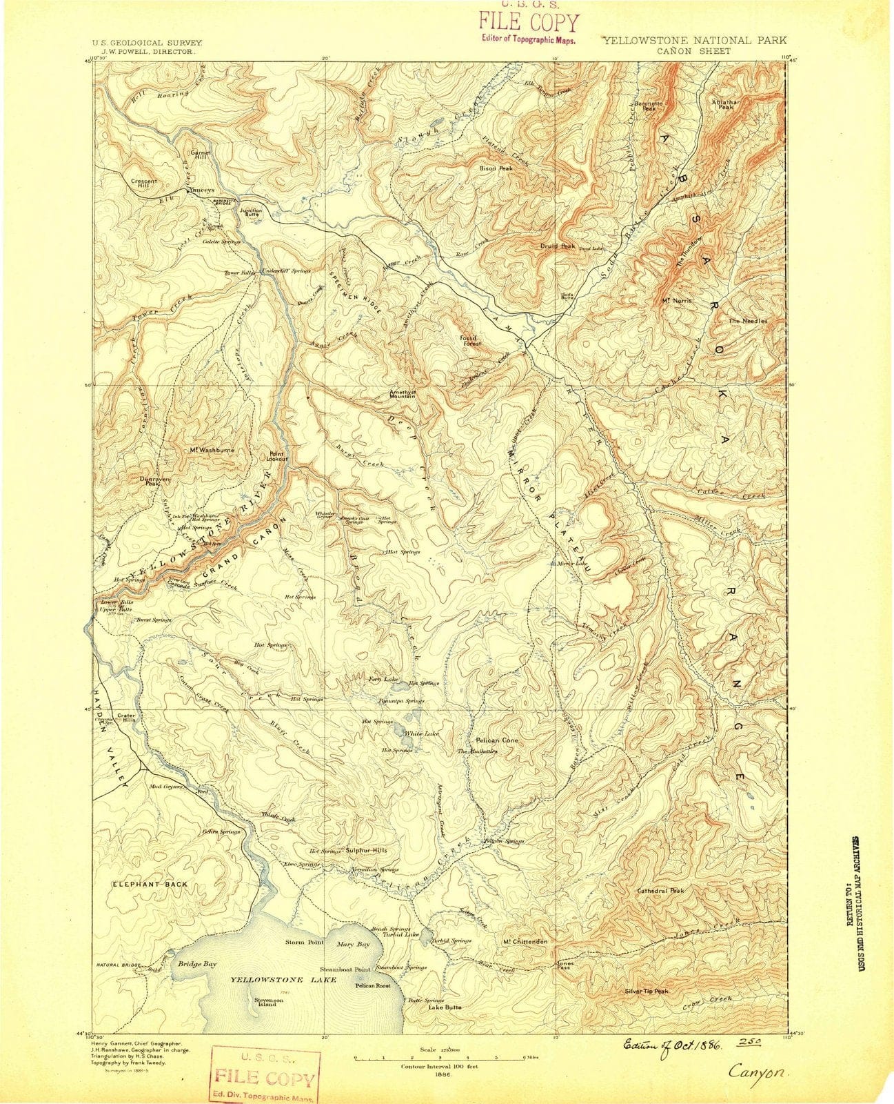 Best Quality - 1886 Canyon, WY - Wyoming - USGS Topographic Map