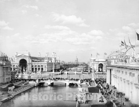 Historic Black & White Photo - Chicago, Illinois - The World's Columbian Exposition, c1893 -
