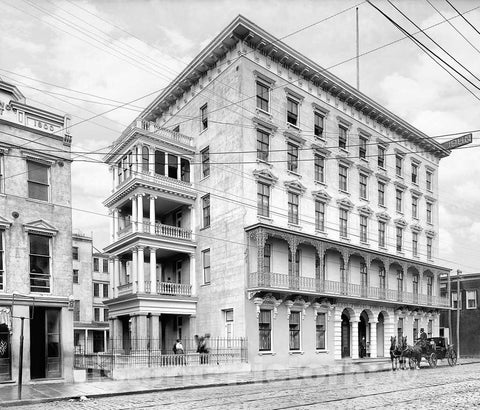 Historic Black & White Photo - Charleston, South Carolina - The St. John Hotel, c1905 -