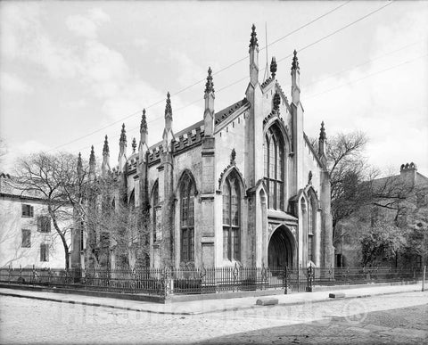Historic Black & White Photo - Charleston, South Carolina - The French Huguenot Church, c1904 -