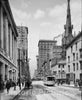 Cincinnati Historic Black & White Photo, Looking West on Fourth Street, c1907 -