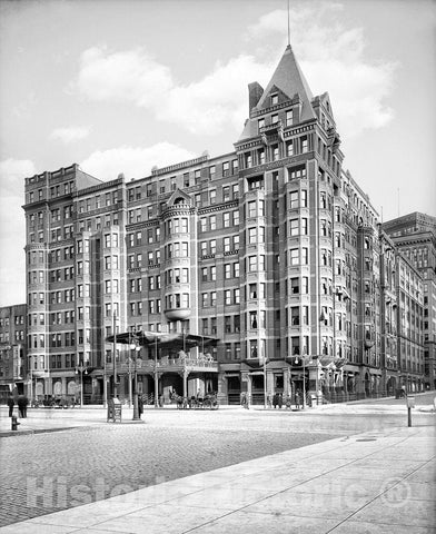 Cleveland Historic Black & White Photo, The Hollenden Hotel at Superior and E. Sixth Street, c1903 -