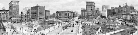 Cleveland Historic Black & White Photo, The Park in Public Square, c1916 -