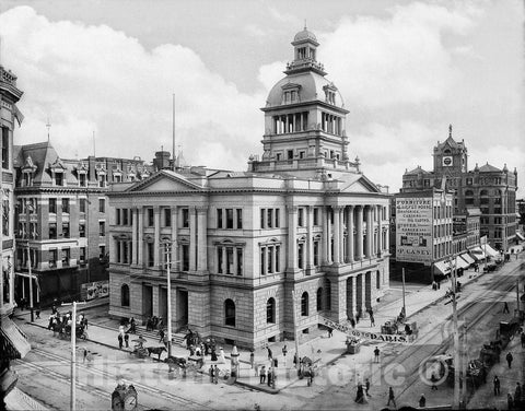 Denver Historic Black & White Photo, U.S. Post Office -