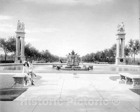 Historic Black & White Photo - Denver, Colorado - Sullivan Gate in City Park, c1918 -