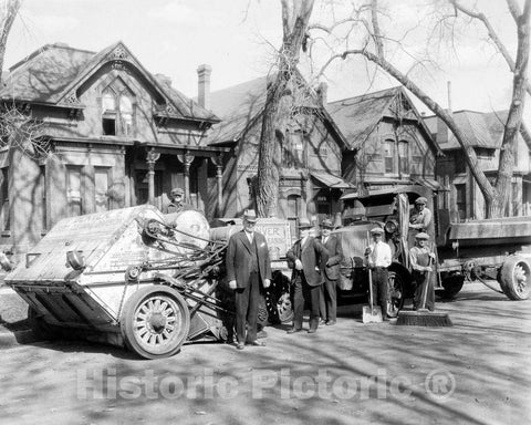 Historic Black & White Photo - Denver, Colorado - Denver's Street Cleaners, c1914 -