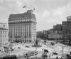 Detroit Historic Black & White Photo, Traffic in Campus Martius Park, c1907 -